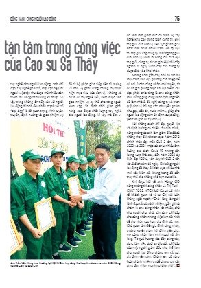 Người cán bộ tận tâm trong công việc của Cao su Sa Thầy